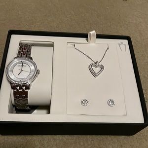 Bulova womens watch and jewelry set